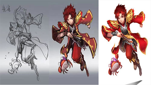 《天书奇谈》手游角色原画绘制曝光_游戏资讯-游民部落(gamecolg.com)