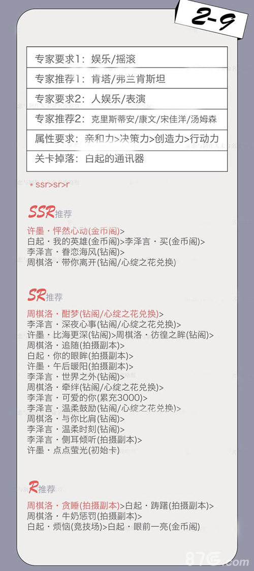 恋与制作人精英2_9攻略精英2_9副本关卡怎么过_游戏资讯-游民部落(gamecolg.com)