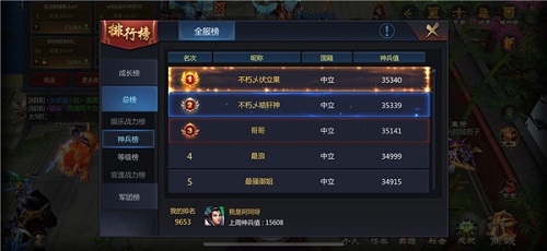 梦三国手游:战力排名更新军团添福利_游戏资讯-游民部落(gamecolg.com)