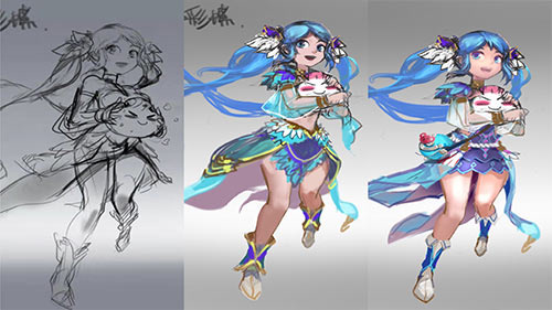 《天书奇谈》手游角色原画绘制曝光_游戏资讯-游民部落(gamecolg.com)