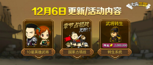 大头三国新版本上线新增10星英雄开放转生系统_游戏资讯-游民部落(gamecolg.com)