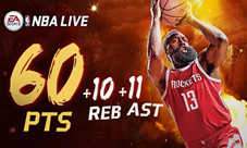 哈登书写历史《NBALIVE》手游哈登大师活动开启