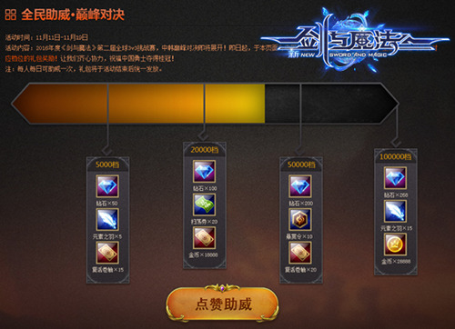 女神英雄共谱战歌《新剑与魔法》全民助威巅峰之战_游戏资讯-游民部落(gamecolg.com)