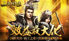《三国群英传-霸王之业》资源利用策略效益最大化