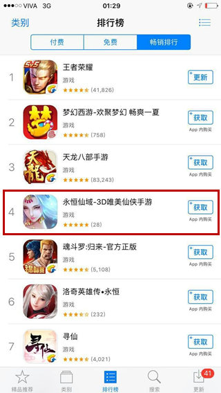 恭喜《永恒仙域》登顶畅销榜第四这个游戏大有可玩_游戏资讯-游民部落(gamecolg.com)