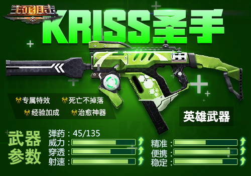 《生死狙击》手游全新英雄级冲锋枪KRISS圣手灵动登场_游戏资讯-游民部落(gamecolg.com)