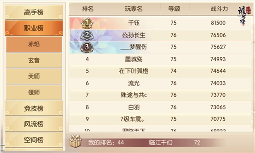 《琅琊榜:风起长林》手游年终琅琊榜排名出炉_游戏资讯-游民部落(gamecolg.com)