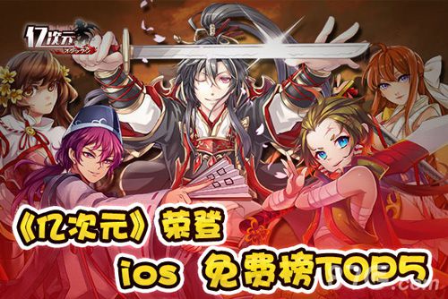 《亿次元》荣登ios免费榜TOP5_游戏资讯-游民部落(gamecolg.com)